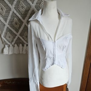 Nwt Long sleeve corset button down